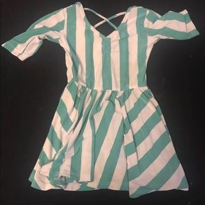 Vintage striped dot dot smile dress